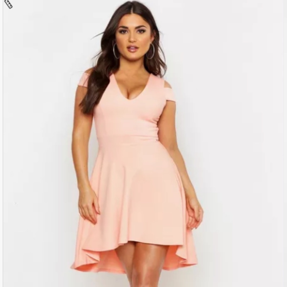 Boohoo | HIGH LOW SKATER DRESS (4)